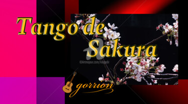 Digitale Kunst getiteld "Tango de Sakura" door Kio, Origineel Kunstwerk, 2D Digital Work