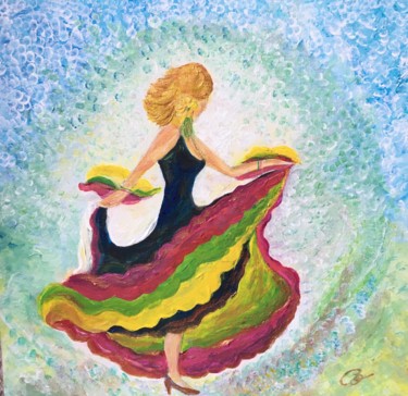 Peinture intitulée "La belle Agatha" par Coco Caron, Œuvre d'art originale, Acrylique Monté sur Carton