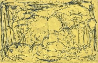 Drawing titled "Pickles on the Elbow" by Karen Preissler, Original Artwork, Other