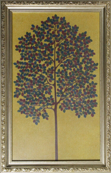 Dibujo titulada "Gemstone tree / Сам…" por Kira Alekseeva, Obra de arte original, Conté