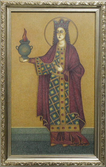 "Maiden in purple ro…" başlıklı Resim Kira (Gе́Ro) Alekseeva tarafından, Orijinal sanat, Mum boya