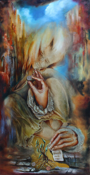 Картина под названием "Крекс Пекс Фекс" - Кира Мофа-Саргон, Подлинное произведение искусства, Масло