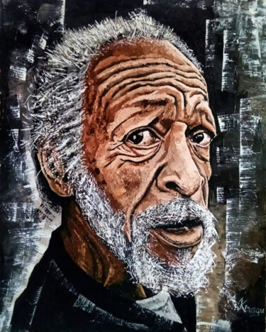 Painting titled "AGED EXCLAMATION" by Kiragu Wambia, Original Artwork, Acrylic