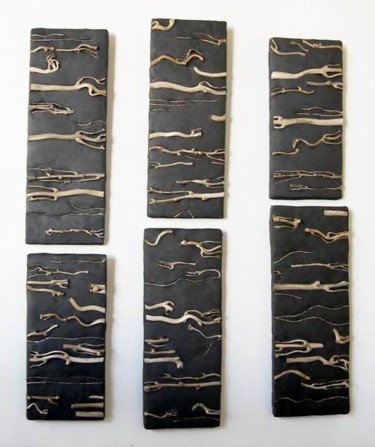 Peinture intitulée "caligraphie de palm…" par Kire, Œuvre d'art originale