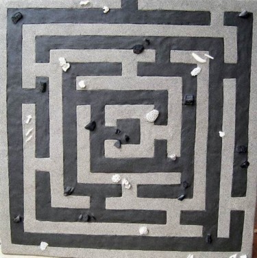 Sculpture intitulée "le labyrinthe" par Kire, Œuvre d'art originale