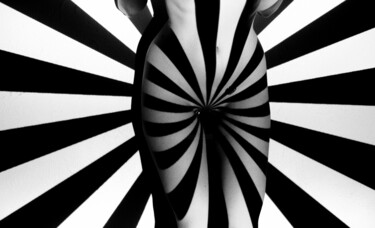 Fotografie getiteld "Black Stripe 2" door Kirill Akishkin, Origineel Kunstwerk, Digitale fotografie