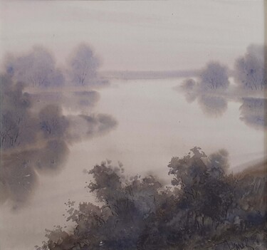 Painting titled "Mist" by Kirill Malkov, Original Artwork, Watercolor