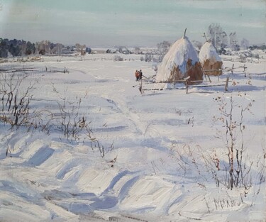 Pintura intitulada "February" por Kirill Malkov, Obras de arte originais, Óleo