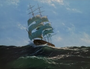 Картина под названием "The Wind of Change" - Kirill Nemaltsev, Подлинное произведение искусства, Масло Установлен на Деревян…