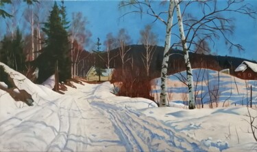 Картина под названием "A sunny day" - Kirill Nemaltsev, Подлинное произведение искусства, Масло Установлен на Деревянная рам…