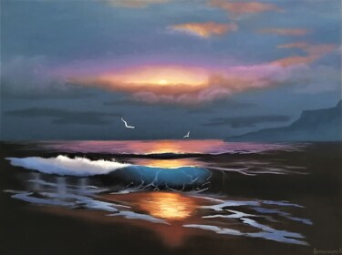 Картина под названием "Light on the water" - Kirill Nemaltsev, Подлинное произведение искусства, Масло Установлен на Деревян…