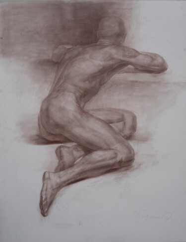 Рисунок под названием "Изнеможение" - Кирилл Петренко, Подлинное произведение искусства, Древесный уголь
