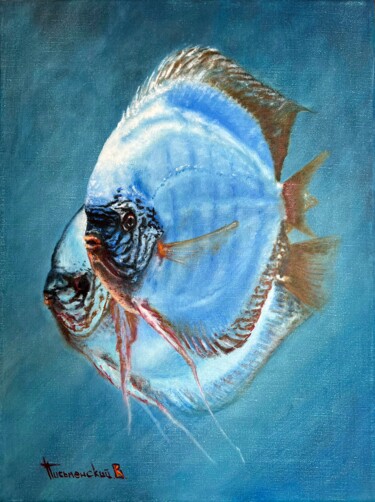Картина под названием ",,Короли аквариумов…" - Кирилл Письменский, Подлинное произведение искусства, Масло