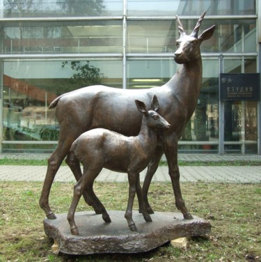 Скульптура под названием "Антилопы." - Кирилл Рахматуллин, Подлинное произведение искусства