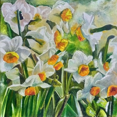 Painting titled "Daffodils" by Kirill Shevchenko, Original Artwork, Acrylic