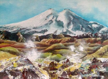 Painting titled "Elbrus" by Kirill Shevchenko, Original Artwork, Acrylic