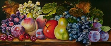 Painting titled "Still life-fruits" by Kirill Shevchenko, Original Artwork, Acrylic