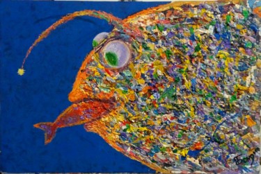 Painting titled "fish" by Kyrylo Bondarenko, Original Artwork, Acrylic