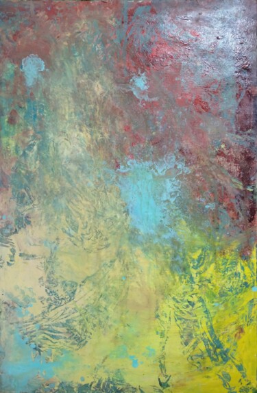 Malerei mit dem Titel "abstract space" von Kyrylo Bondarenko, Original-Kunstwerk, Öl