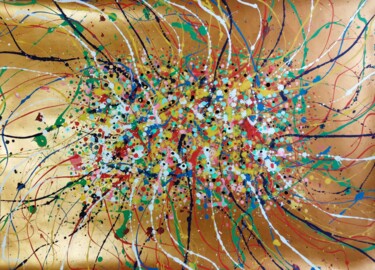 abstract flowers 7 Painting titled "abstract flowers 7" by Kyrylo Bondarenko, Original Art, Acrylic