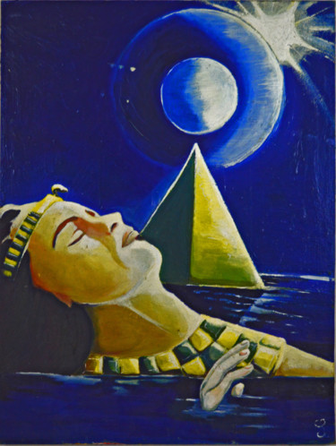 Pittura intitolato "éclipse" da Sarah Bouzaglou Boissin, Opera d'arte originale, Olio