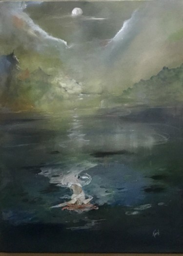 Malarstwo zatytułowany „Ophelia” autorstwa Kirk Ruse, Oryginalna praca, Olej