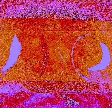 Arts numériques intitulée "Lunes" par Kirlian, Œuvre d'art originale, Peinture numérique