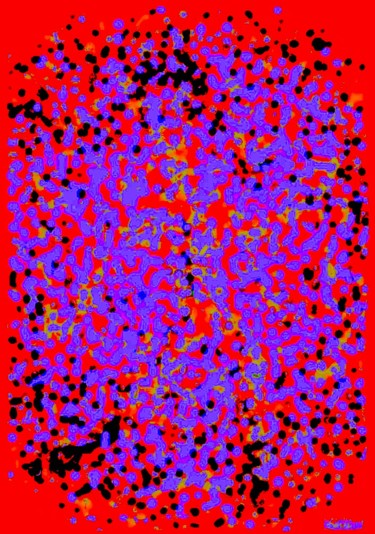 Цифровое искусство под названием "Bombing8" - Kirlian, Подлинное произведение искусства, Цифровая живопись