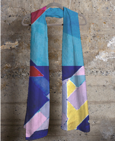 Artisanat intitulée "Le Châle by Kirlian" par Kirlian, Œuvre d'art originale, Vêtements pour femmes