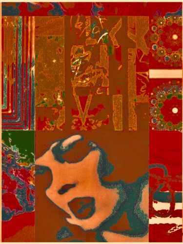 Digitale Kunst mit dem Titel "Mezzé Woman" von Kirlian, Original-Kunstwerk, Digitale Malerei