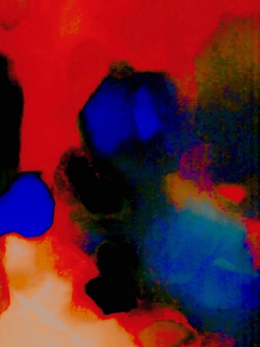 Digital Arts titled "Abstraction Blue Re…" by Kirlian, Original Artwork, Digital Painting