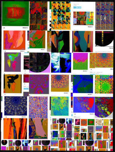 Digitale Kunst mit dem Titel "Variations ( Joyful…" von Kirlian, Original-Kunstwerk, 2D digitale Arbeit