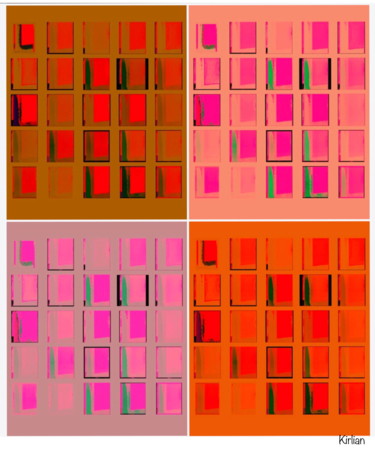 Arte digitale intitolato "Quadrille (2019)" da Kirlian, Opera d'arte originale, Lavoro digitale 2D