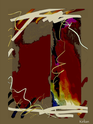 Цифровое искусство под названием "Rough Paint" - Kirlian, Подлинное произведение искусства, Цифровая живопись