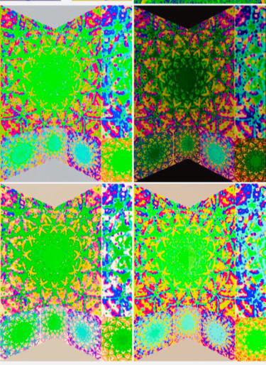 Arts numériques intitulée "Soleil Vert /Quartet" par Kirlian, Œuvre d'art originale, Travail numérique 2D