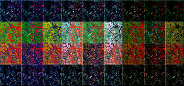 Цифровое искусство под названием "Dripping Wall 36" - Kirlian, Подлинное произведение искусства, Цифровая живопись
