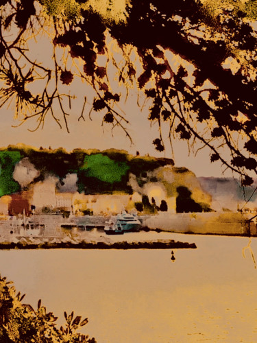 Digital Arts titled "Nice, Le Port et la…" by Kirlian, Original Artwork, 2D Digital Work