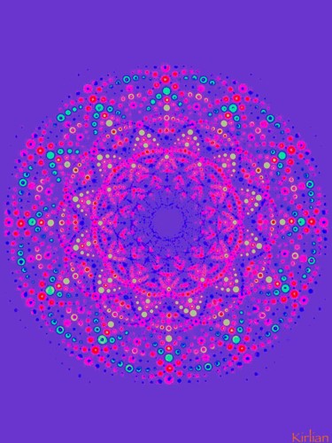 Digitale Kunst mit dem Titel "Mandala Mandoram" von Kirlian, Original-Kunstwerk, 2D digitale Arbeit