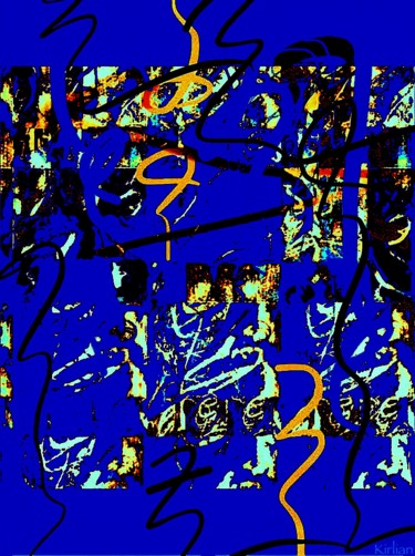 Цифровое искусство под названием "Télégraff" - Kirlian, Подлинное произведение искусства, Цифровая живопись