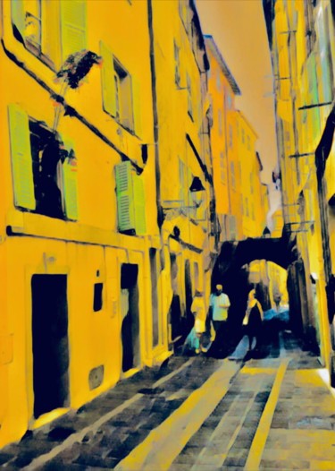 Le Vieux-Menton Arts numériques intitulée "Le Vieux-Menton" par Kirlian, Œuvre d'art originale, Travail numérique 2D