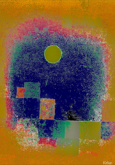 Digitale Kunst mit dem Titel "Lunar impulse Table…" von Kirlian, Original-Kunstwerk, 2D digitale Arbeit