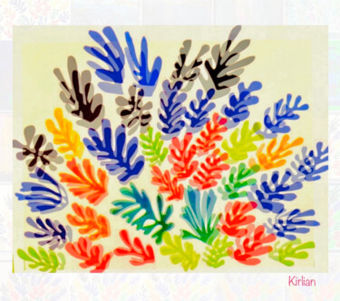 Matisse revisité/ Tableau Art Contemporain Arts numériques intitulée "Matisse revisité/ T…" par Kirlian, Œuvre d'art originale, Travail numérique 2D