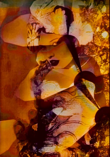 Les yeux de Chloé, Portrait,Art contemporain Arts numériques intitulée "Les yeux de Chloé,…" par Kirlian, Œuvre d'art originale, Travail numérique 2D