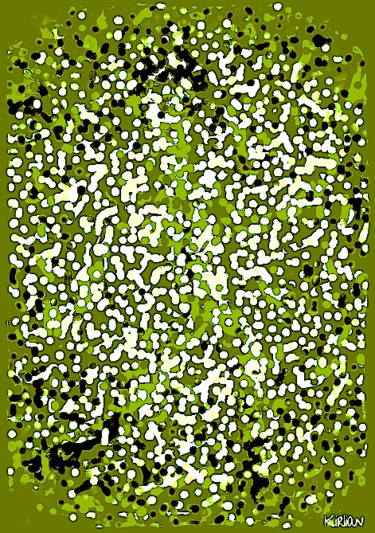 Artes digitais intitulada "Green Pollen" por Kirlian, Obras de arte originais, Pintura digital