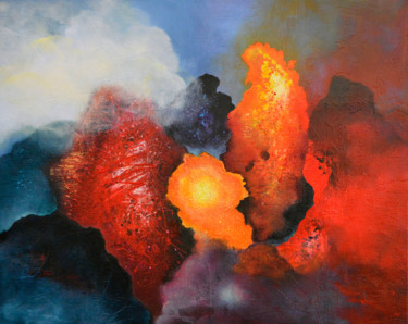 Картина под названием "Improvisation 13" - Vasco Kirov, Подлинное произведение искусства, Акрил Установлен на Деревянная рам…