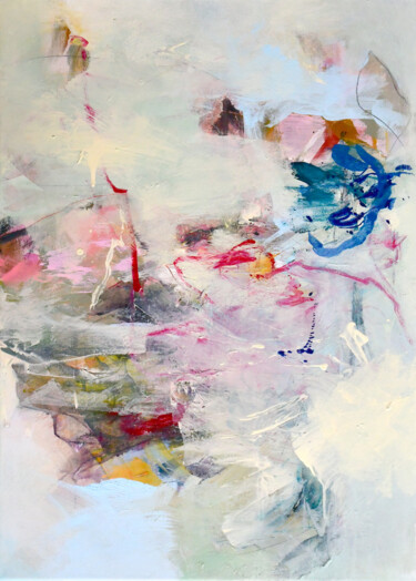 Картина под названием "Learning to swim" - Kirsten Handelmann, Подлинное произведение искусства, Акрил Установлен на Деревян…