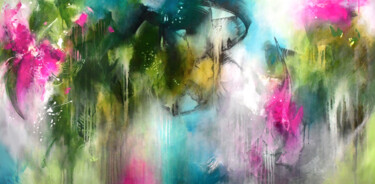 Pintura titulada "Shadows in the rain…" por Kirsten Handelmann, Obra de arte original, Acrílico