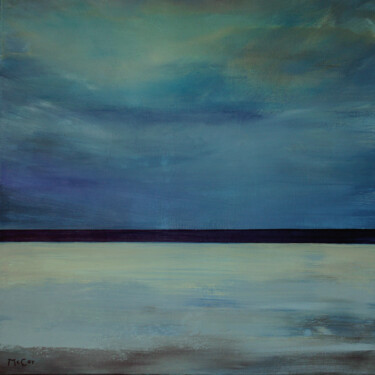 Peinture intitulée "Blue Horizon" par Kirstin Mccoy, Œuvre d'art originale, Huile