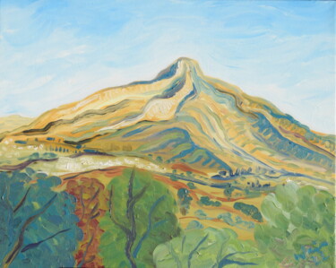 Painting titled "La Concha 3" by Kirsty Wain, Original Artwork, Oil Mounted on Wood Stretcher frame