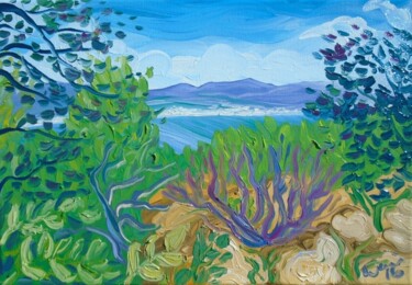 제목이 "Woodland near the M…"인 미술작품 Kirsty Wain로, 원작, 기름 나무 들것 프레임에 장착됨